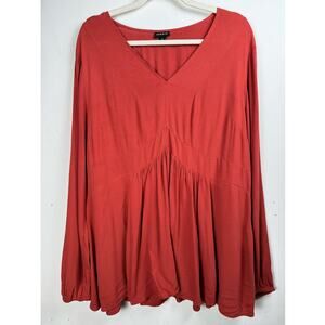 Torrid Long Sleeve Tunic Top Bohemian Lagen Look Hippie Peasant Babydoll 2